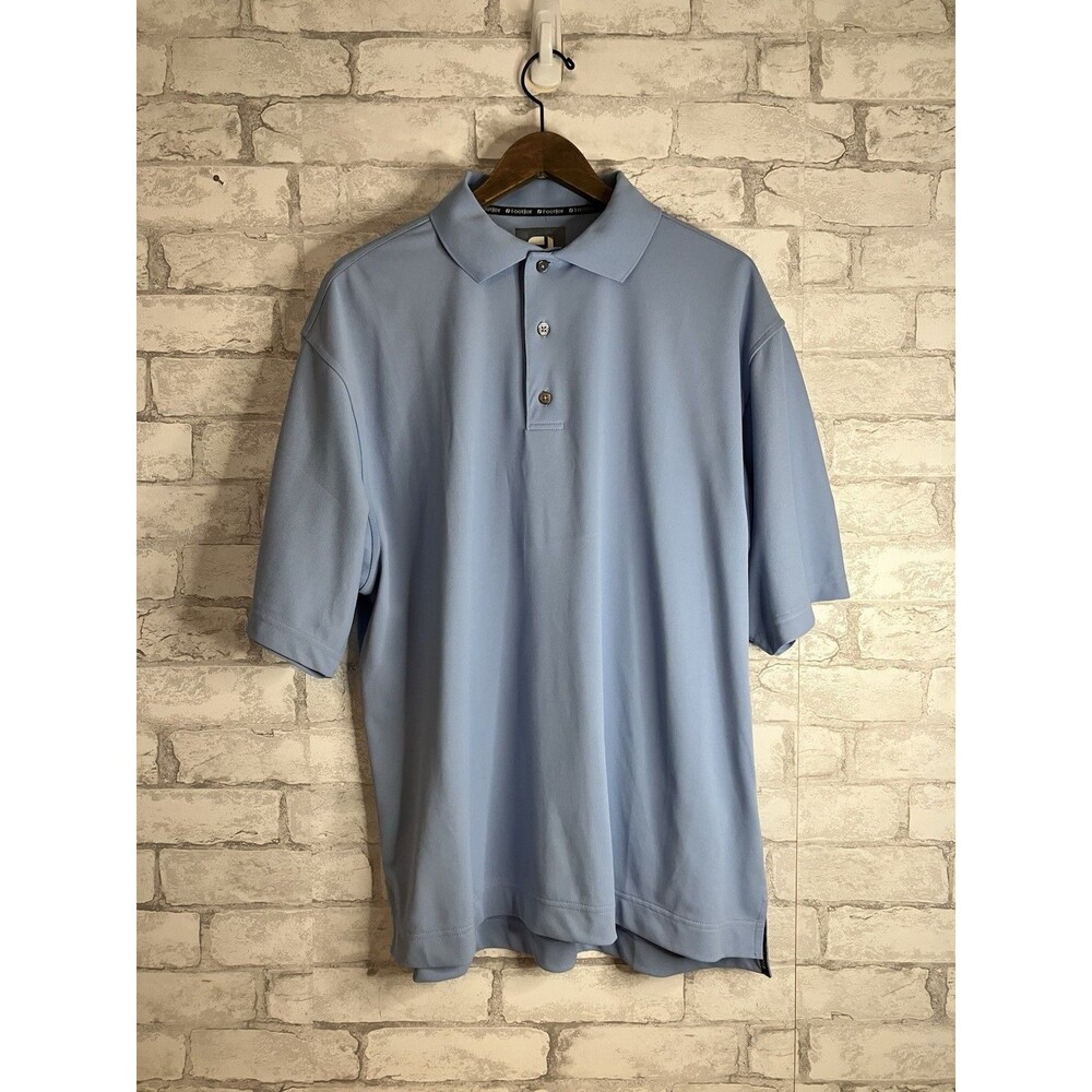 FootJoy XL Men’s Golf Polo Shirt Blue Performance Moisture Wick Lake Waramaug CC